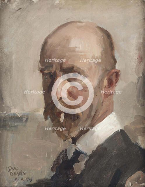 Self-Portrait with cigaret, 1909. Creator: Israëls, Isaac (1865-1934).