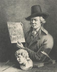 Self-Portrait (with Cows), 1796. Creator: Jean-Jacques de Boissieu