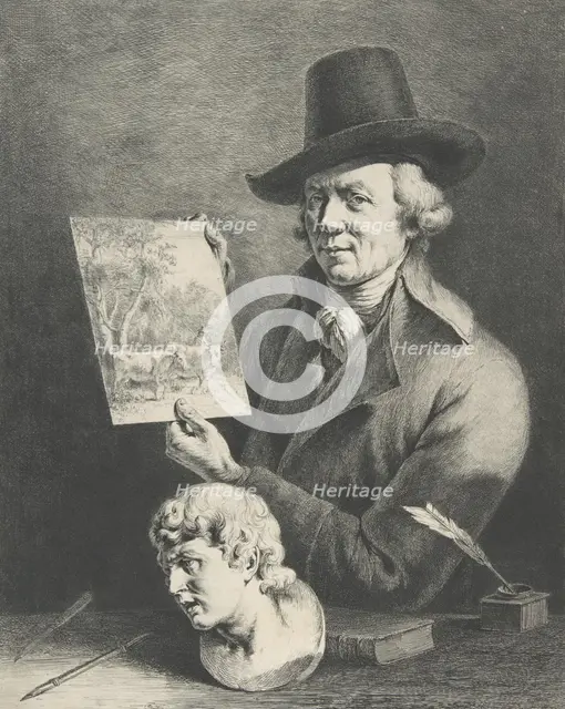 Self-Portrait (with Cows), 1796. Creator: Jean-Jacques de Boissieu.