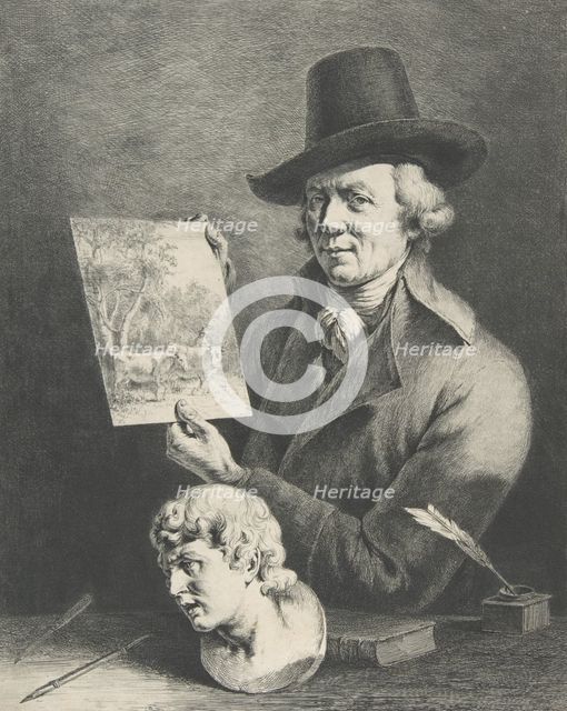 Self-Portrait (with Cows), 1796. Creator: Jean-Jacques de Boissieu.