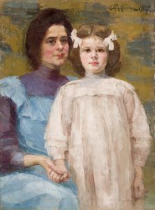 Self-Portrait with Daughter, 1907. Creator: Aniela Pajakowna
