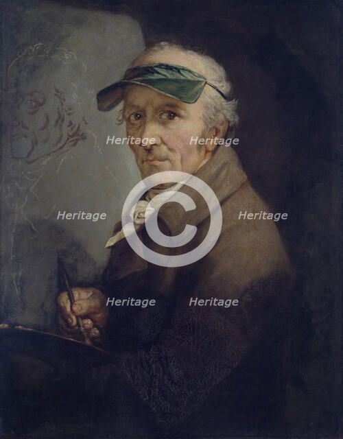 Self-Portrait with Eye-shade, 1813. Artist: Graff, Anton (1736-1813)