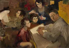 Self-Portrait with Family. Artist: Malyavin, Filipp Andreyevich (1869-1940)