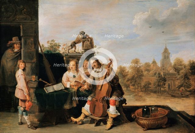 Self-portrait with Family, c. 1645. Artist: Teniers, David, the Younger (1610-1690)