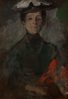 Self-Portrait with Flowers, c1909. Creator: Olga Boznanska