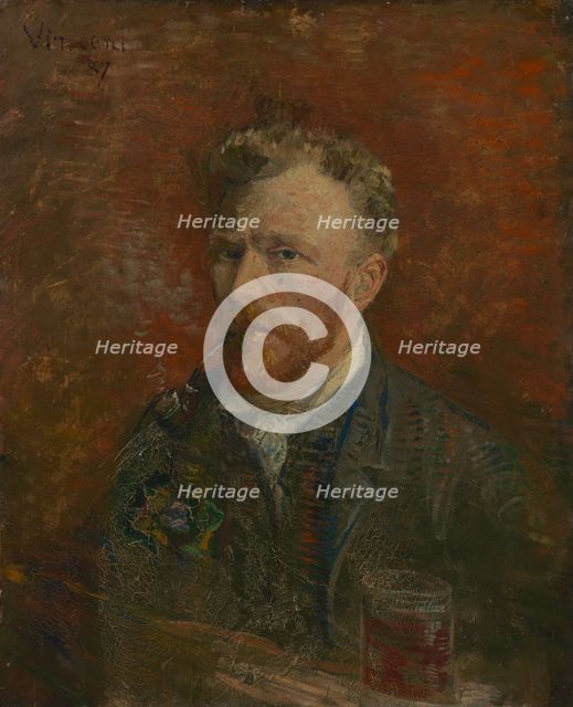 Self-Portrait with Glass.