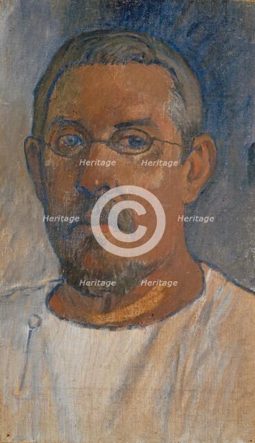 Self-Portrait with glasses, 1903. Creator: Gauguin, Paul Eugéne Henri (1848-1903).