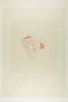 Self-Portrait with Hat I, 1927. Creator: Edvard Munch