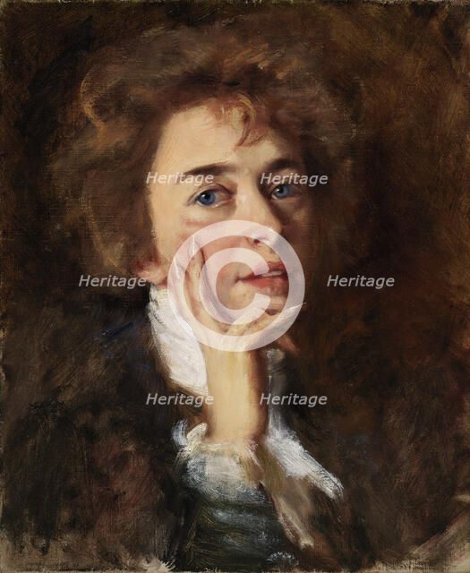 Self-Portrait with Jabot, 1896. Creator: Alice Pike Barney.