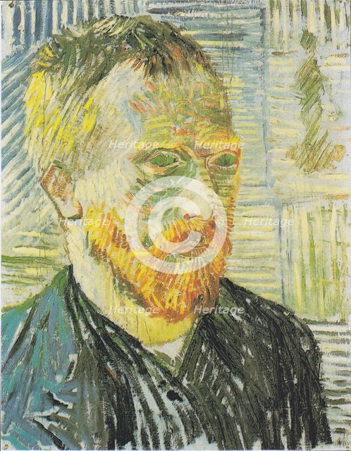 Self-Portrait with Japanese Print, 1887. Creator: Vincent van Gogh.