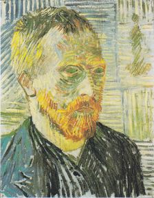 Self-Portrait with Japanese Print, 1887. Creator: Vincent van Gogh