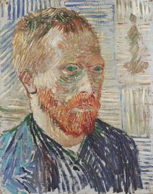 Self-Portrait with Japanese Print, 1887. Creator: Gogh, Vincent, van (1853-1890)