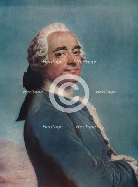 'Self-portrait with Lace Jabot', c1750. Artist: Maurice-Quentin de La Tour.