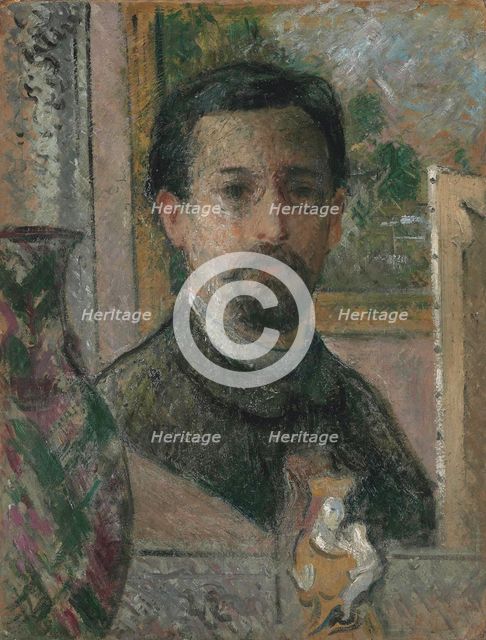 Self-portrait with Statuette, c1916. Creator: Loiseau, Gustave (1865-1935).