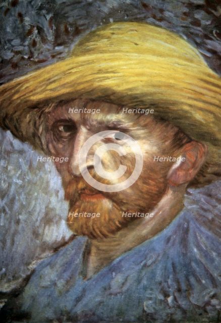 'Self Portrait with Straw Hat', 1887. Artist: Vincent van Gogh