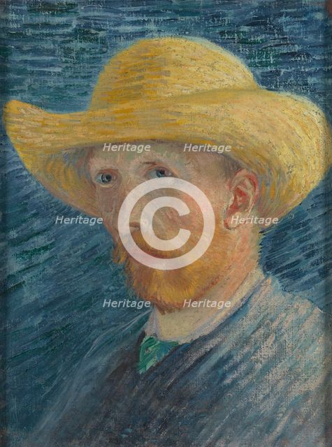 Self-Portrait with Straw Hat.
