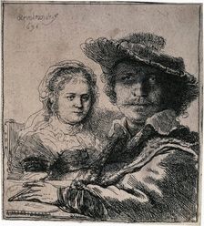 Self-Portrait with Saskia 1636. Artist: Rembrandt Harmensz van Rijn