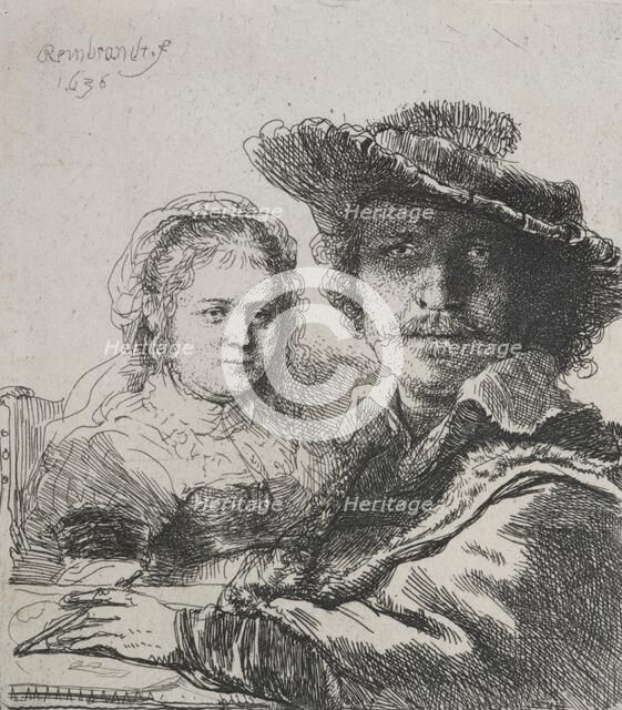 Self-portrait with Saskia, 1636. Creator: Rembrandt Harmensz van Rijn.