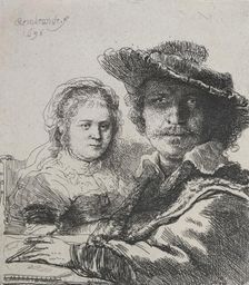 Self-portrait with Saskia, 1636. Creator: Rembrandt Harmensz van Rijn
