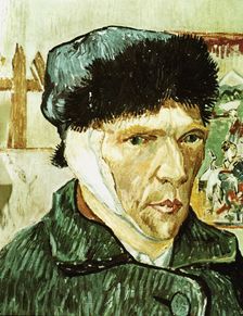 Self-portrait with severed ear by Vincent Van Gogh