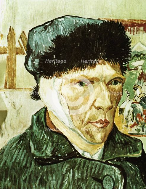 Self-portrait with severed ear by Vincent Van Gogh.