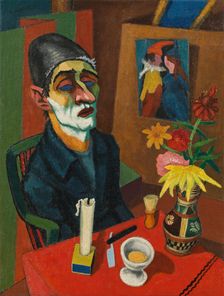 Self-portrait with shaving foam, 1924. Creator: Wacker, Rudolf (1893-1939)