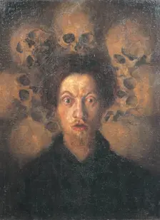 Self-portrait with skulls (Autoritratto con teschi), 1909
