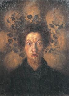 Self-portrait with skulls (Autoritratto con teschi), 1909