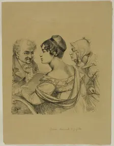 Self-Portrait with Two Young Ladies, c. 1816–17. Creator: Vivant Denon