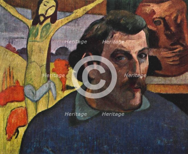 'Self Portrait with the Yellow Christ', 1889 (1939).Artist: Paul Gauguin