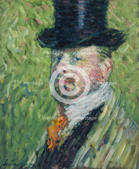 Self-Portrait with Top Hat, 1904. Creator: Javlensky, Alexei, von (1864-1941).