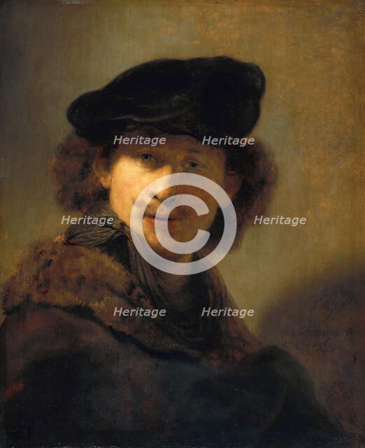 Self-Portrait with Velvet Beret, 1634. Artist: Rembrandt van Rhijn (1606-1669)