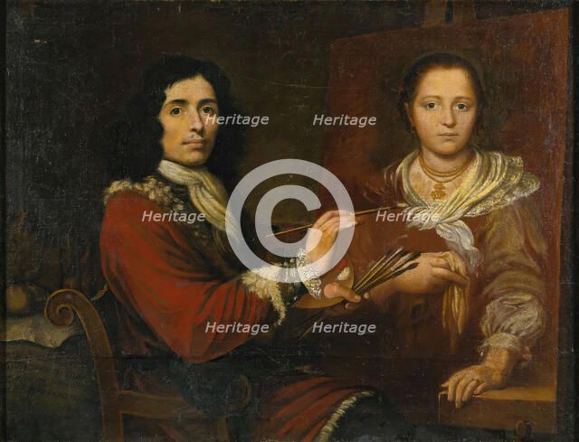 Self-Portrait with Wife, First Half of 17th cen.. Creator: Quaglio; Giulio I (1602-1657).