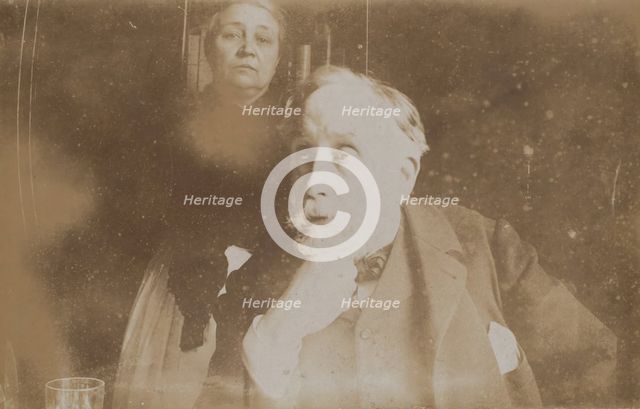 [Self-Portrait with Zoé Closier], probably 1895. Creator: Edgar Degas.