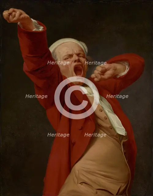 Self-Portrait, Yawning, by 1783. Creator: Joseph Ducreux.