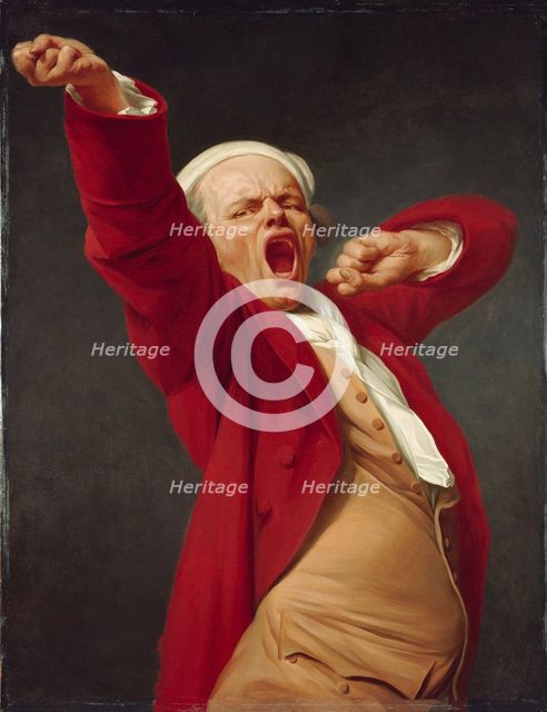 Self-Portrait, Yawning, ca. 1783. Artist: Ducreux, Joseph (1735-1802)