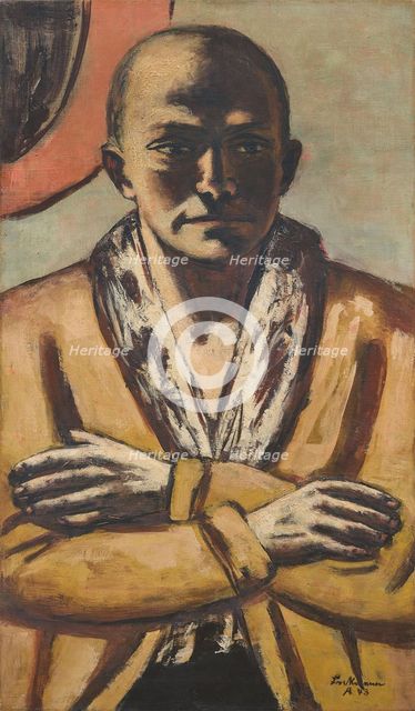 Self-portrait yellow-pink, 1943. Creator: Beckmann, Max (1884-1950).