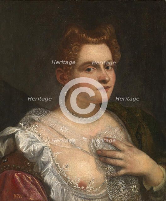 Self-Portrait (Young Venetian Woman), c. 1580. Creator: Robusti (La Tintoretta), Marietta (ca 1554/5-1590).