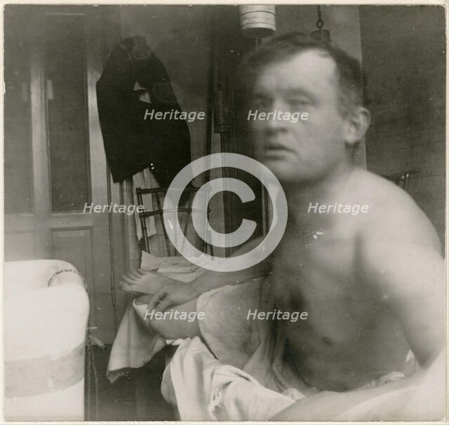 Self-Portrait "à la Marat", 1908. Creator: Munch, Edvard (1863-1944).