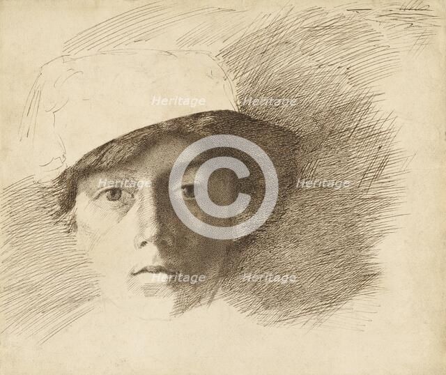 Self-Portrait, about 1845. Creator: Charles Samuel Keene.