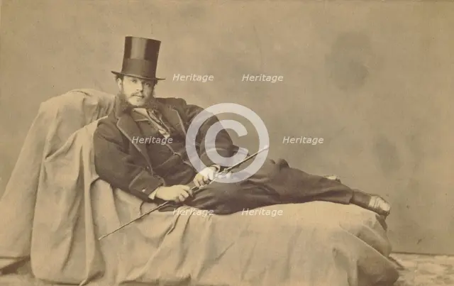 Self portrait, about 1858. Creator: Adrien Alban Tournachon.