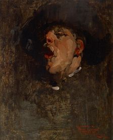 Self-Portrait, about 1878. Creator: Frank Duveneck