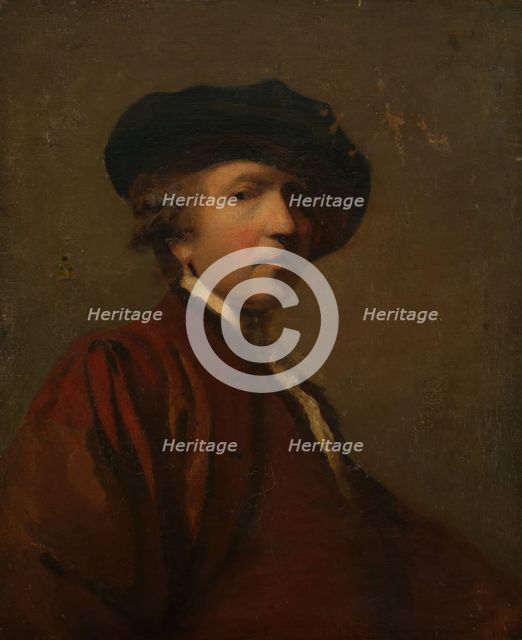 Self Portrait after Joshua Reynolds, c1750s. Creator: Unknown.