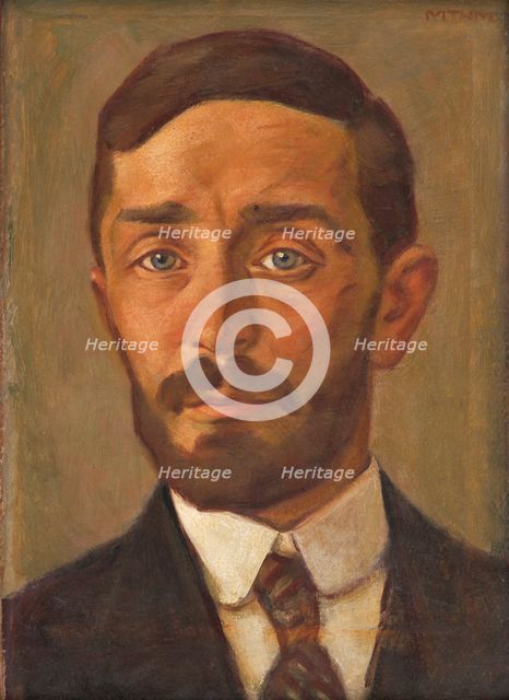 Self-Portrait, around 1920. Creator: Milan Thomka Mitrovsky.