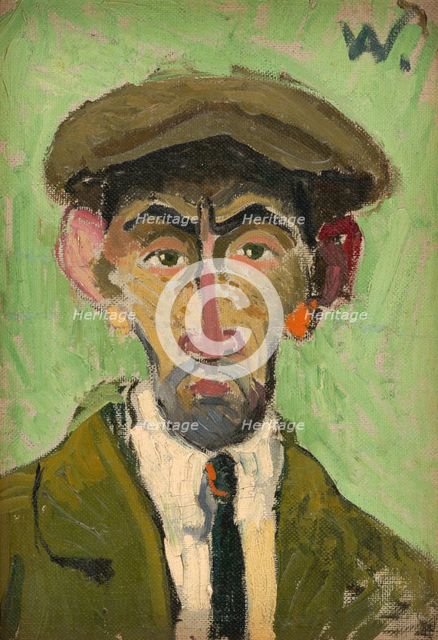 Self-Portrait, around 1927. Creator: Arnold Peter Weisz-Kubincan.