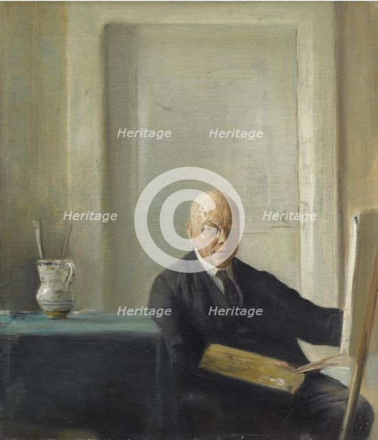 Self-Portrait. Artist: Holsøe, Carl (1863-1935)