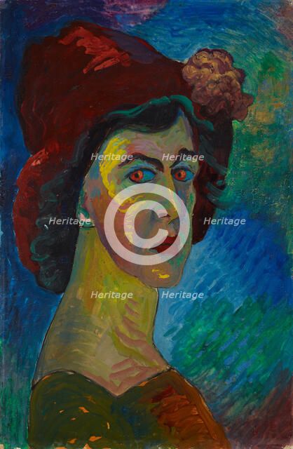 Self-Portrait. Artist: Verefkin, Marianne, von (1860-1938)