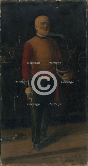 Self-portrait as a fencing master, 1887. Creator: Henri Petit.