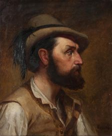 Self-portrait as a hunter, c1870. Creator: Edvard Perseus