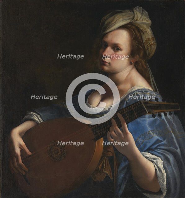 Self-Portrait as a Lute Player. Artist: Gentileschi, Artemisia (1598-1653)
